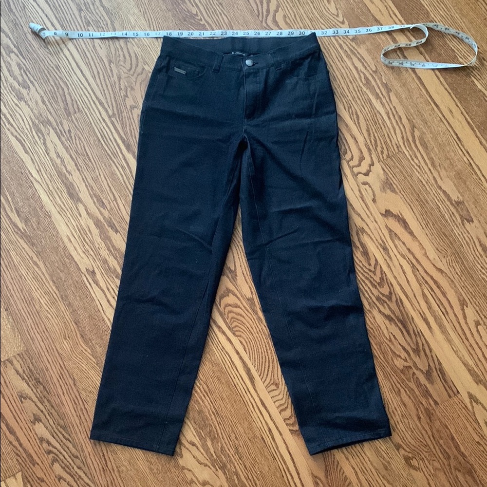 H by Halston Black Ankle Cropped Pants
